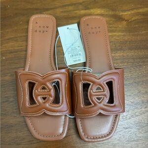 a new day Deidra Memory Foam Slide Sandals - NWT - 6